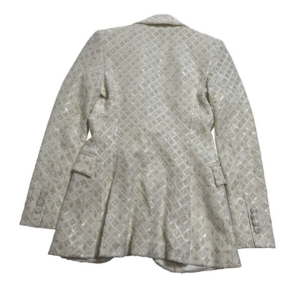 Nadine Merabi Meghan Blazer Jacket in White - Picture 5 of 6